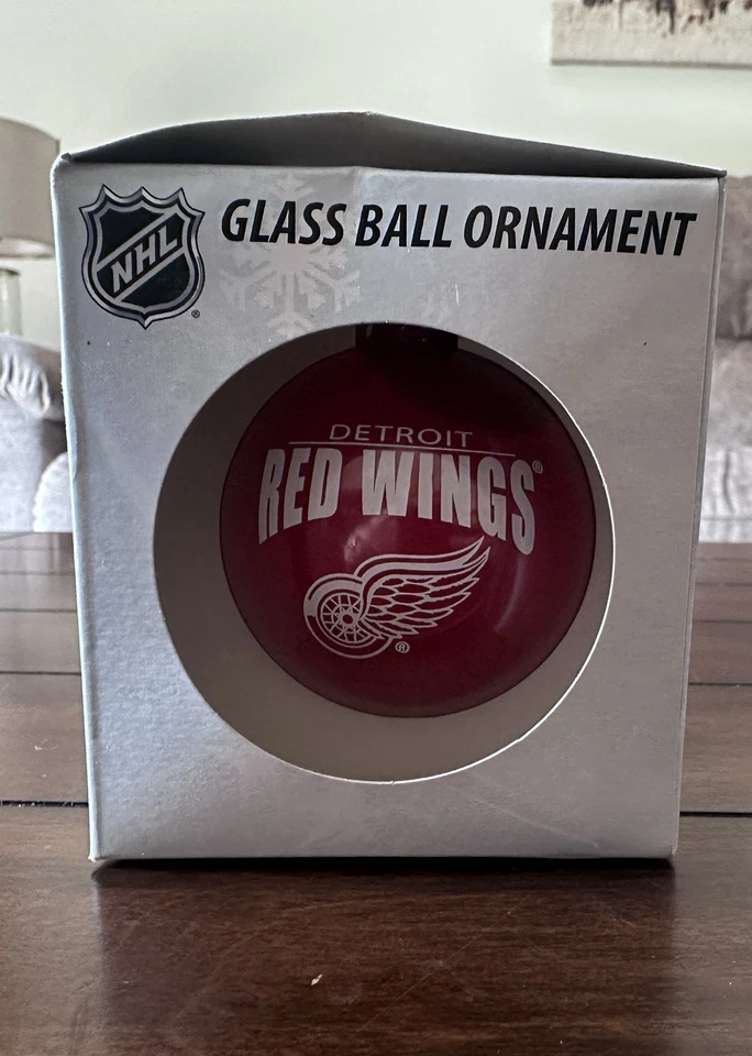 Adorno de bola de vidrio Detroit Red Wings NHL Foto 1 de 4