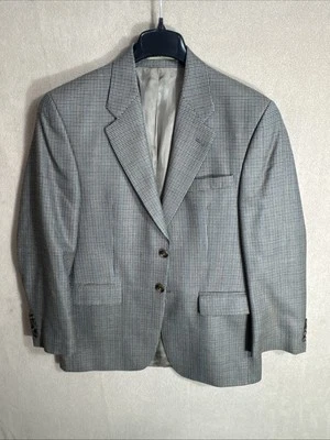 Blazer Lauren Ralph Lauren Lord Taylor 38S Marrón Pata de Gallo Lana Seda LRL 2 BTN Foto 1 de 4