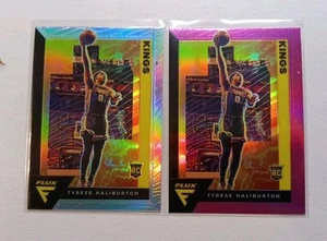 TYRESE HALIBURTON 2020-21 FLUX ROOKIE HOLO SILVER PRIZM PINK PRIZM LOT - Picture 1 of 2