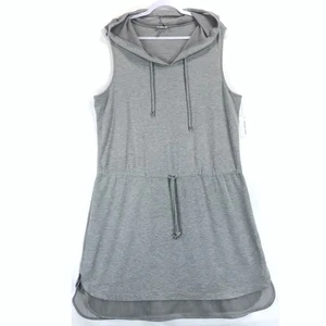 Spense Strick Mesh Hoodie Kleid Damen 2XL grau Viskosemischung ärmellos Neu mit Etikett - Bild 1 von 9