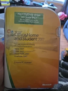 Microsoft Office 2007 Famille et Étudiant - Avec clé de produit pour 3 PC logiciel CD ROM - Photo 1/2