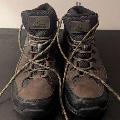 Ozark Trail Men's Size 9.5 Meadows Waterproof Brown Leather Hiking Work Boots - Image 1 of 4