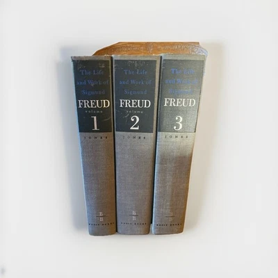 Life & Works of SIGMUND FREUD by Ernest Jones - 3 Volume Set - 1st Edition HC - Image 1 of 4