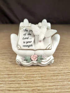 Vintage Dove On Book Figurine - Picture 1 of 9