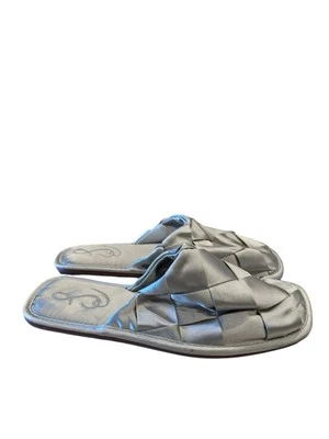 Zapatilla para mujer Sam Edelman Rhys satinada plateada talla 5,5 M Foto 1 de 4