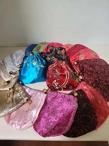  Chinese silk satin Drawstring candy gift pouchs bags jewelry bags - Picture 1 of 1