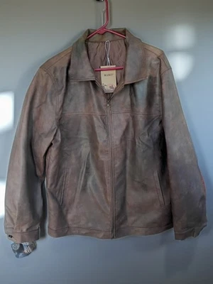 Men's 2xx  Brown Jacket Faux Leather With Tags - Image 1 of 4