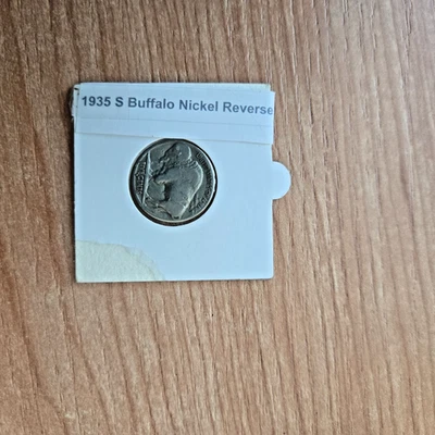 Rare 1935-S Buffalo Nickel Reverse Lamination Error DR16C - Image 1 of 4