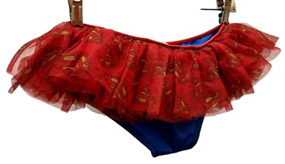 Superman Panties Tulle Logo Authentic Supergirl Women's Medium Lingerie Style - Image 1 of 4