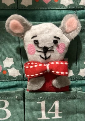 REPLACEMENT MOUSE For Avon Countdown Christmas Calendar ~ Ships TODAY ! Handmade - Image 1 of 3