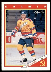 1991-92 O-Pee-Chee Sharks & Russians Inserts Igor Vlanov Khimik Voskresensk #62R