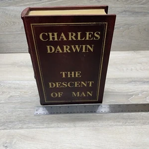 Hideaway Hidden Secret Compartment Charles Darwin The Descent of Man Book - Picture 1 of 9