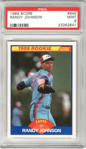 Lot of (5) Randy Johnson EXPOS HOF 1989 Score #645 Rookie Card rC PSA 9 Mint - Bild 1 von 1