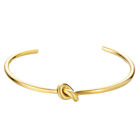 Gold Color Knot Bangle Bracelet For Women Tie The Knoted Open Cuff Bangle  Gf
