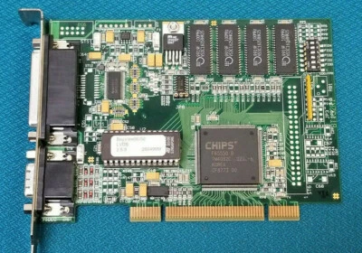 CHIPS 82C455 LVDS PCI 2MB VGA GPU Video Card for DOS Retro Gaming working #E49 - Image 1 of 4