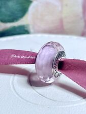 Authentic Pandora Pink Facet Murano Charm W/ Gift Box