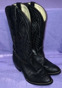 Used Bronco Bull Shoulder Boots Men’s Size 8.5 EE Black - Picture 1 of 17