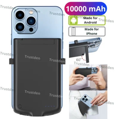For iPhone Android Power Bank 10000mAh Battery Charger Case Pack Charging Cover - Image 1 of 4