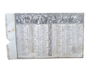 ANTICO CALENDARIO TASCABILE CALENDARIETTO 1841 - Picture 1 of 2