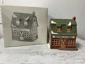 Department 56 Dickens Village WHITE HORSE BAKERY 1988 Retired Lighted #5926-9 - Picture 1 of 12