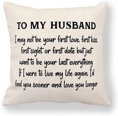 To My Husband Valentine's Day Gift Pillowcase Anniversary Cushion Cover Birthday - Image 1 of 4