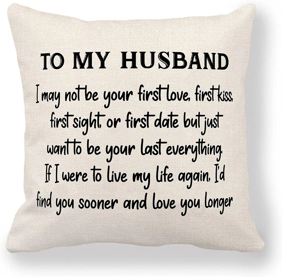 To My Husband Valentine's Day Gift Pillowcase Anniversary Cushion Cover Birthday - Image 1 of 4