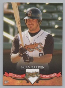 Brian Barden 2007 MultiAd Tucson Sidewinders Diamondbacks Minor League 