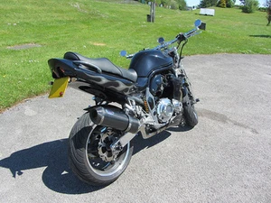 Suzuki Bandit 1200 96-00 Carbon Oval Carbon outlet Road Legal /Race MTC Exhaust - Picture 1 of 7