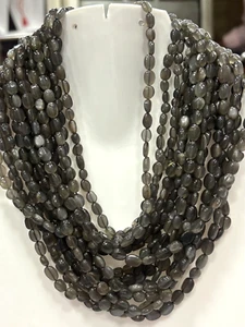 Piedra lunar gris ovalada lisa 5x7-6x8 mm cuentas 1 hebra piedras preciosas - Imagen 1 de 7