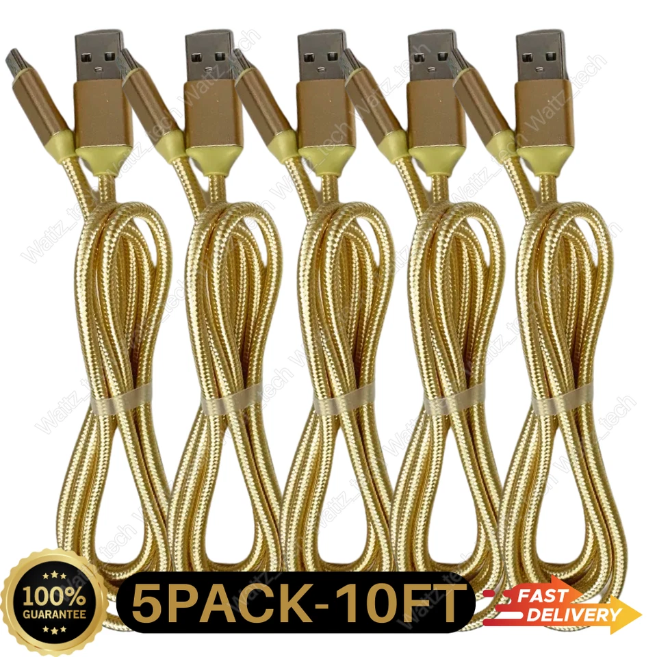 5X Micro USB Fast Charger Charging Adapter Cable For Samsung Google Android LG - Image 1 of 4