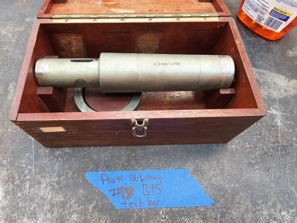 Barra de prueba cónica Pratt & Whitney B&S marrón y afilada #13 eje medidor de anillo de 4"/3" Foto 1 de 4