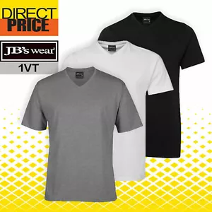 Jb's wear Mens 100% Cotton V neck T shirt Tee (1VT) - Picture 1 of 20