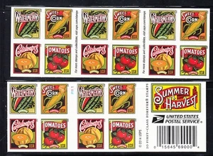 US #5007b MNH Booklet 2015 Watermelon Cantaloupe Tomato Summer [P1111 BC291] - Picture 1 of 1