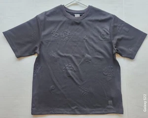 Saints Studio Herren Bekleidung schwarz geprägtes T-Shirt - Größe: Medium - Polyester - Bild 1 von 18