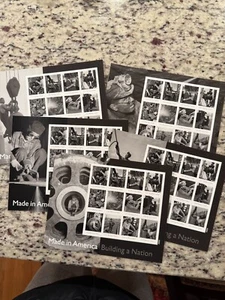 A Set of 5 Made in America Building a Nation 4801 Sheets 60 forever Stamps MNH - Picture 1 of 6