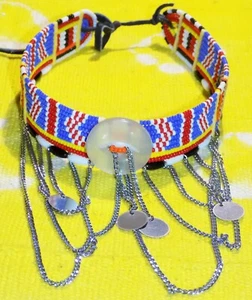 Afrikanischer Massai Choker Halskette Masai Massai Ethno Stamm Boho Zigeuner Jeec17 - Bild 1 von 3
