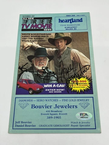 Kenny Rogers Bruce Boxleitner Singer Signed Autograph TV Movie News PSA DNA Cover