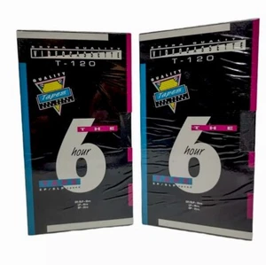 Extra Quality VHS 6 Hours T-120 Tapes 2 Pack Sealed NIP 90s New Sealed Vintage - Bild 1 von 10