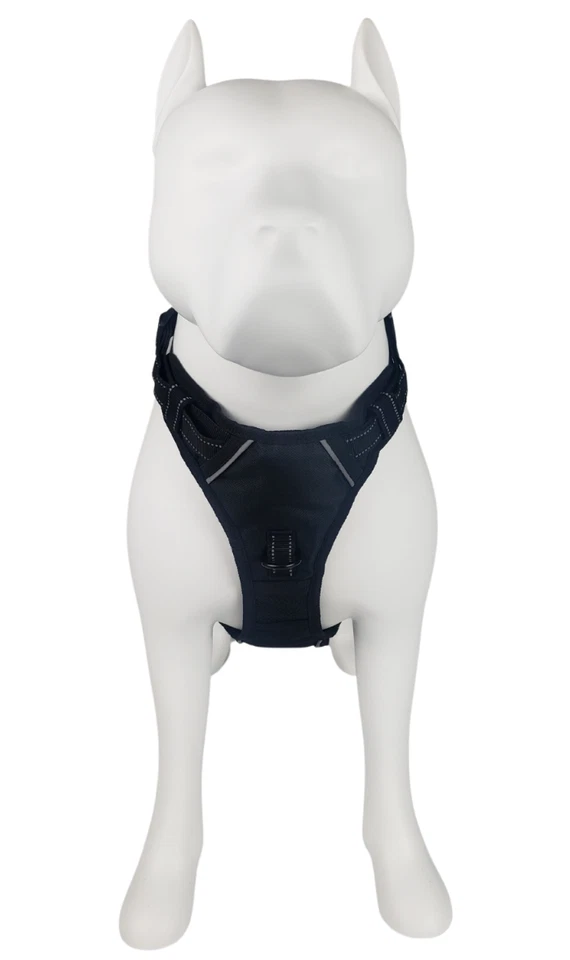 No Pull Dog Pet Harness Adjustable Control Vest Dogs Reflective Large XL Black - Image 1 of 4