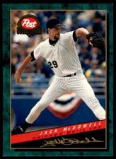 1994 POST COLLECTOR SERIES ODDBALL JACK MCDOWELL CHICAGO WHITE SOX #7 OF 30
