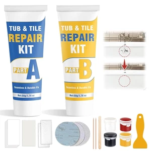 Bath Enamel Repair Kits, Waterproof Kit, Leak-Proof Tub Tile... - Picture 1 of 7