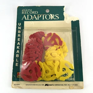 45 RPM Vinyl Record Adapters 30 Pieces Vintage Made in USA for Kmart - Sealed - Imagen 1 de 7