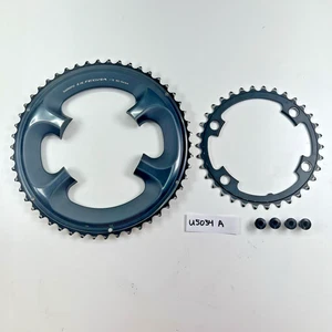 Shimano Ultegra FC-R6800 2x11 Speed Compact Road Bike Chainring Set 50/34T Nice! - Picture 1 of 7