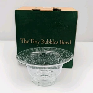 Southern Living at Home Tiny Bubbles Bowl Clear Bubble Glass w/ Box - Picture 1 of 9