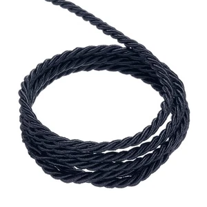 Twisted Cord Trim, 22 Yard 3mm 3-Ply Twine Braided Rope Thread,Navy Blue - Picture 1 of 7