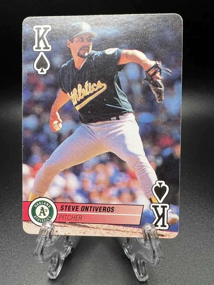 1995 Bicycle Baseball Aces Playing Cards - Steve Ontiveros #K - Image 1 of 2