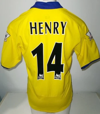 ARSENAL camiseta Nike amarilla Premier League 2003-2004 jersey 03-04 HENRY - Imagen 1 de 4