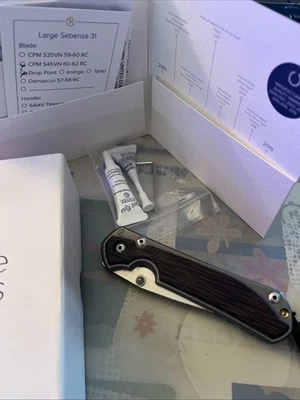 Cuchillos grandes Chris Reeve Sebenza 31 vidrio granallado Micarta Foto 1 de 4