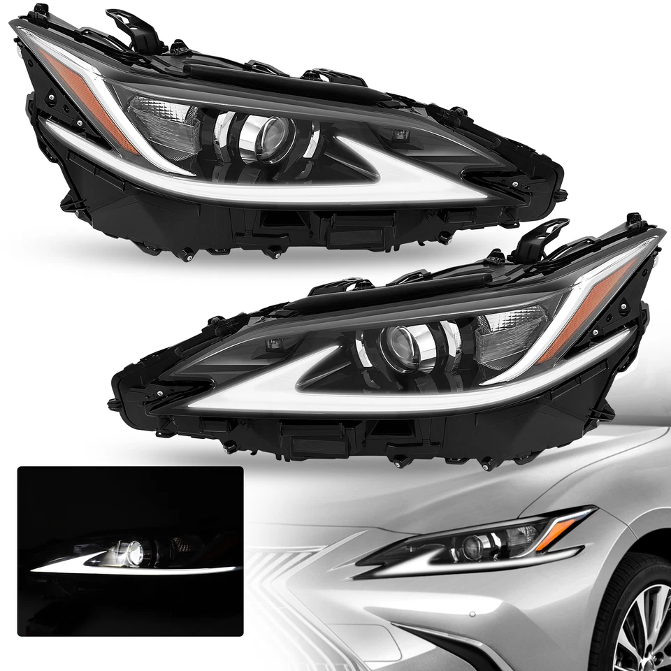 LED DRL Headlights For 2019-2022 Lexus ES250 ES300H ES350 Driver+Passenger Pair Foto 1 de 4