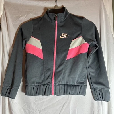 Jaqueta Nike Sportswear Youth M Meninas Rosa Cinza com Zíper - Imagem 1 de 4